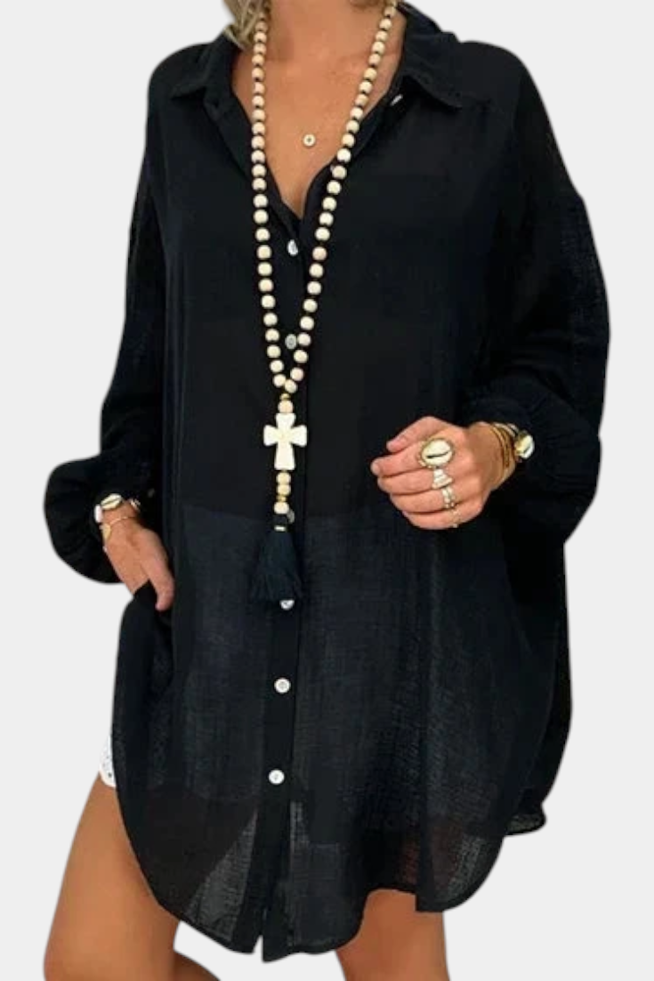 Melis Oversized Skjorte Af Let Bomuld Eksklusiv Kollektion