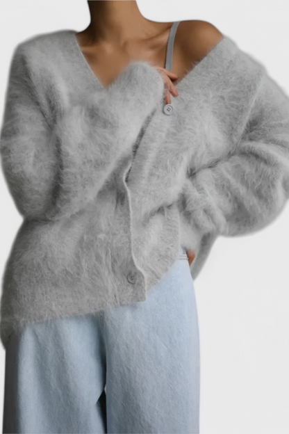 Daniela Cardigan Blandet Kashmiruld og Lammeuld Eksklusiv