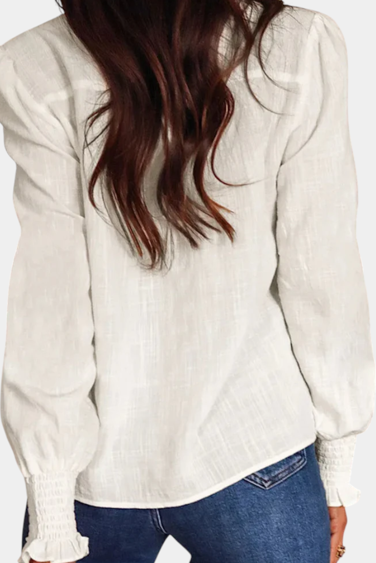 Sahara Petals Bomuld Bluse Vintageinspireret Eksklusiv