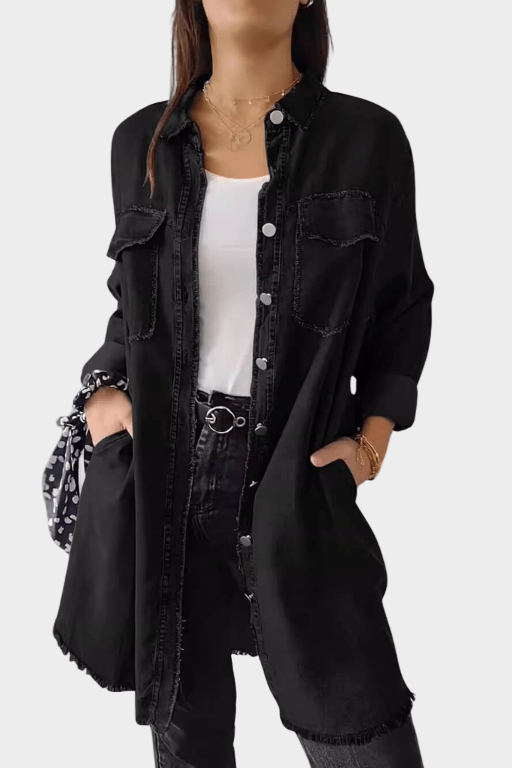 Sidsel | Denim skjortekjole