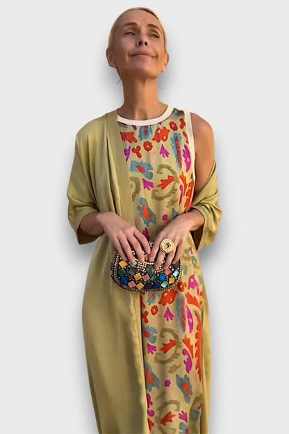 Signe | Blomstret langkjole