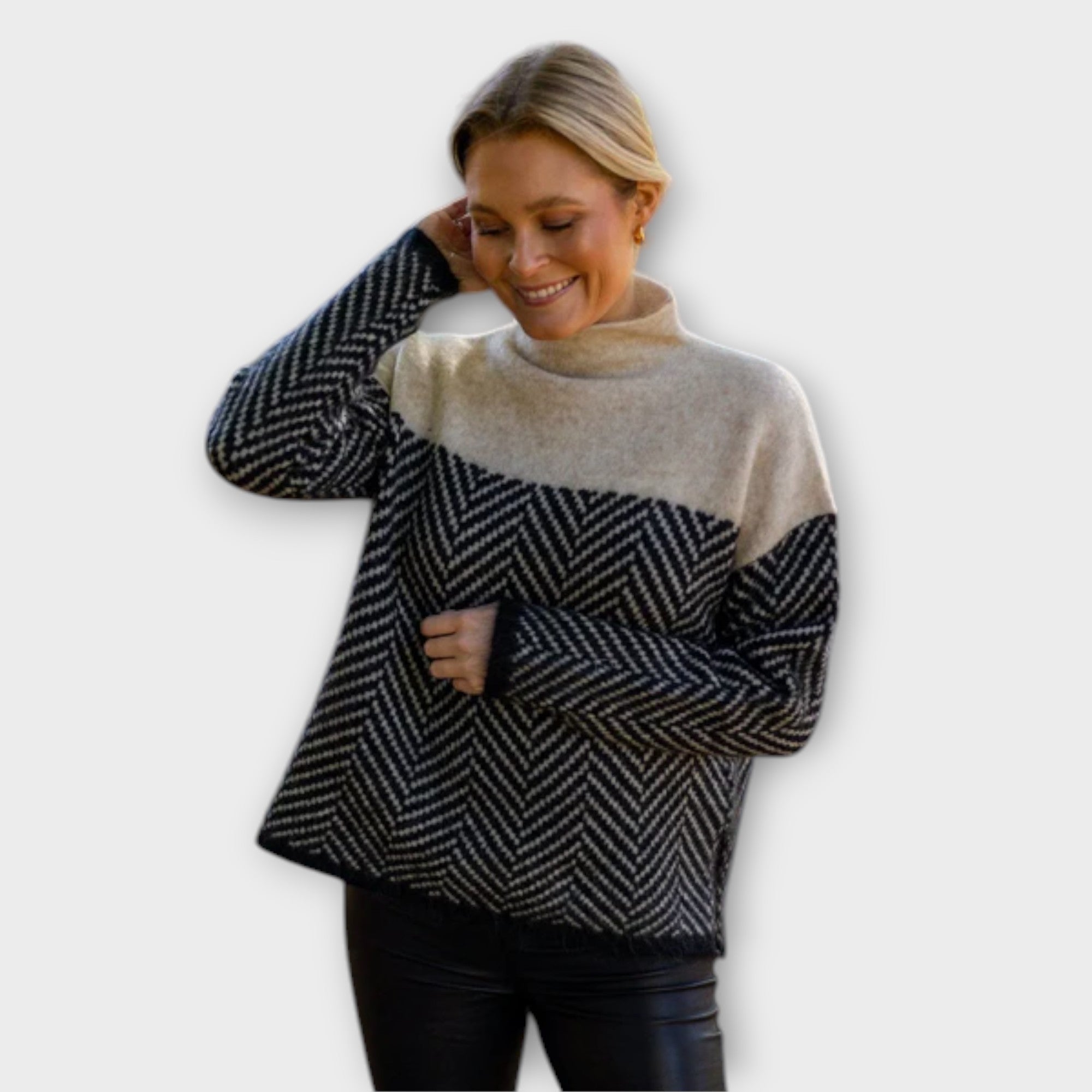 Eline Trøje Med Høj Hals Luksus Kollektion Eksklusiv
