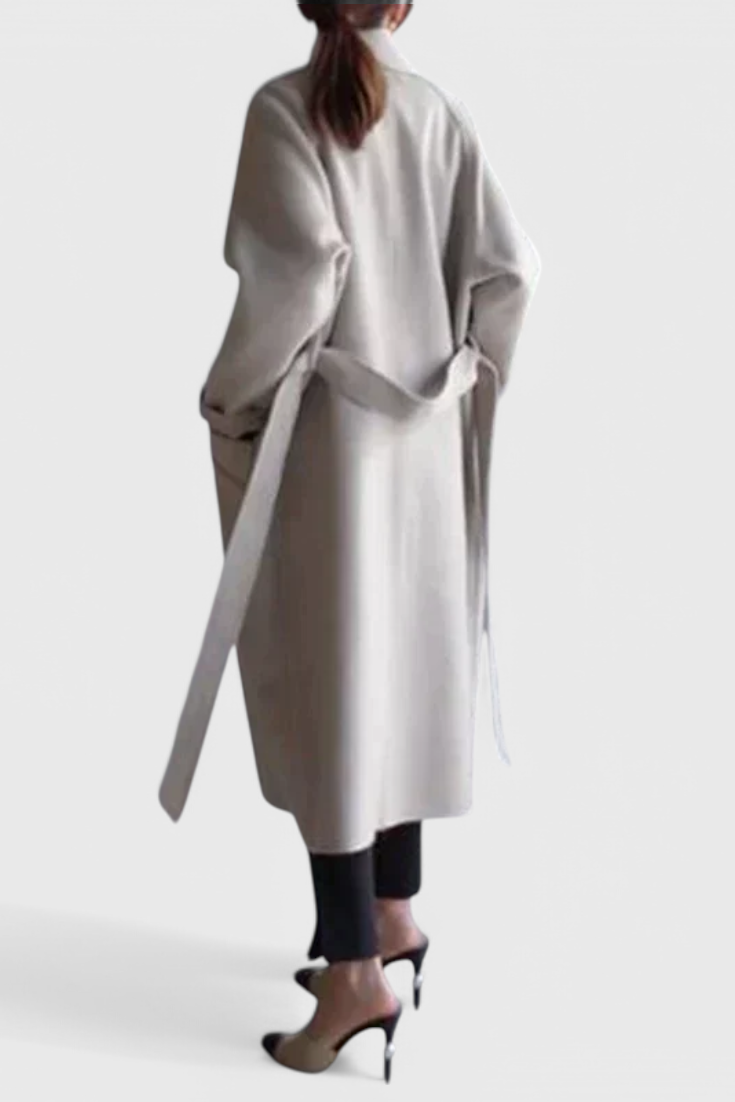 Clara Timeless Lang Uldblazer Med For Eksklusiv Koldt Klima