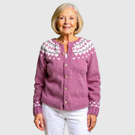 Maya - Vintage islandske uld cardigan