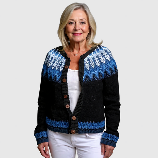 Givanna - Vintage islandsk uld cardigan