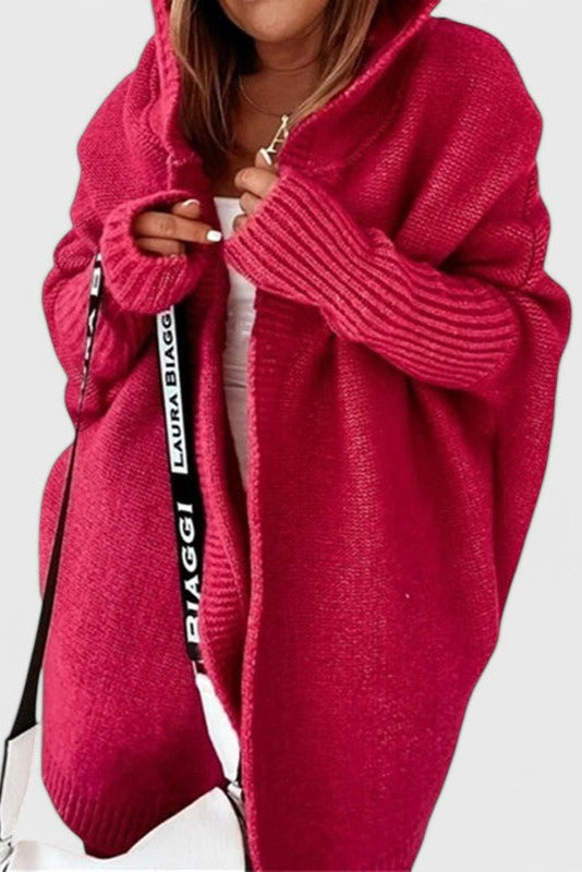 Lovisa Oversized Cardigan Hætte Luksus Strik Kollektion