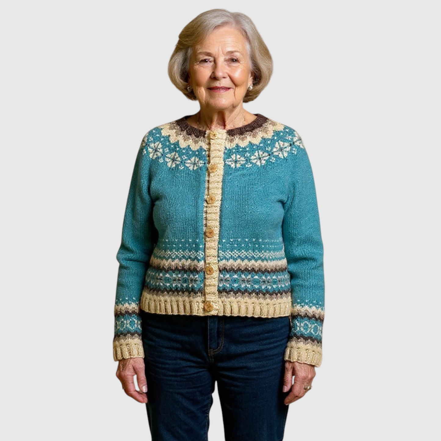 Allaira - Vintage islandsk uld cardigan