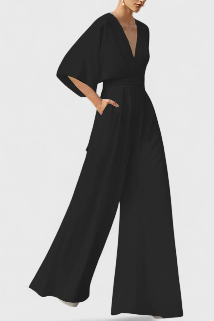 Isaura Mono Lang Jumpsuit V Udskæring Eksklusiv Begrænset