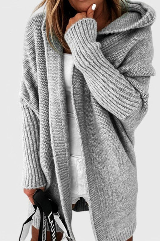 Lovisa Oversized Cardigan Hætte Luksus Strik Kollektion