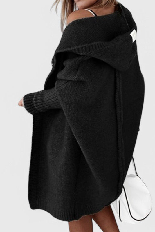 Lovisa Oversized Cardigan Hætte Luksus Strik Kollektion