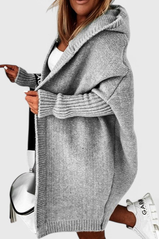 Lovisa Oversized Cardigan Hætte Luksus Strik Kollektion