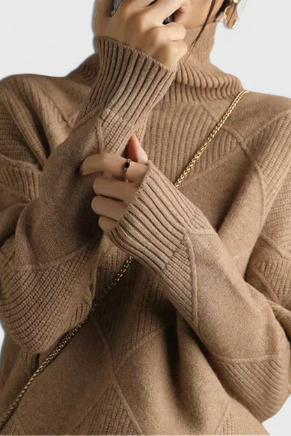 Jasmine Kasjmir Høj Hals Trøje Til Kvinder Eksklusiv