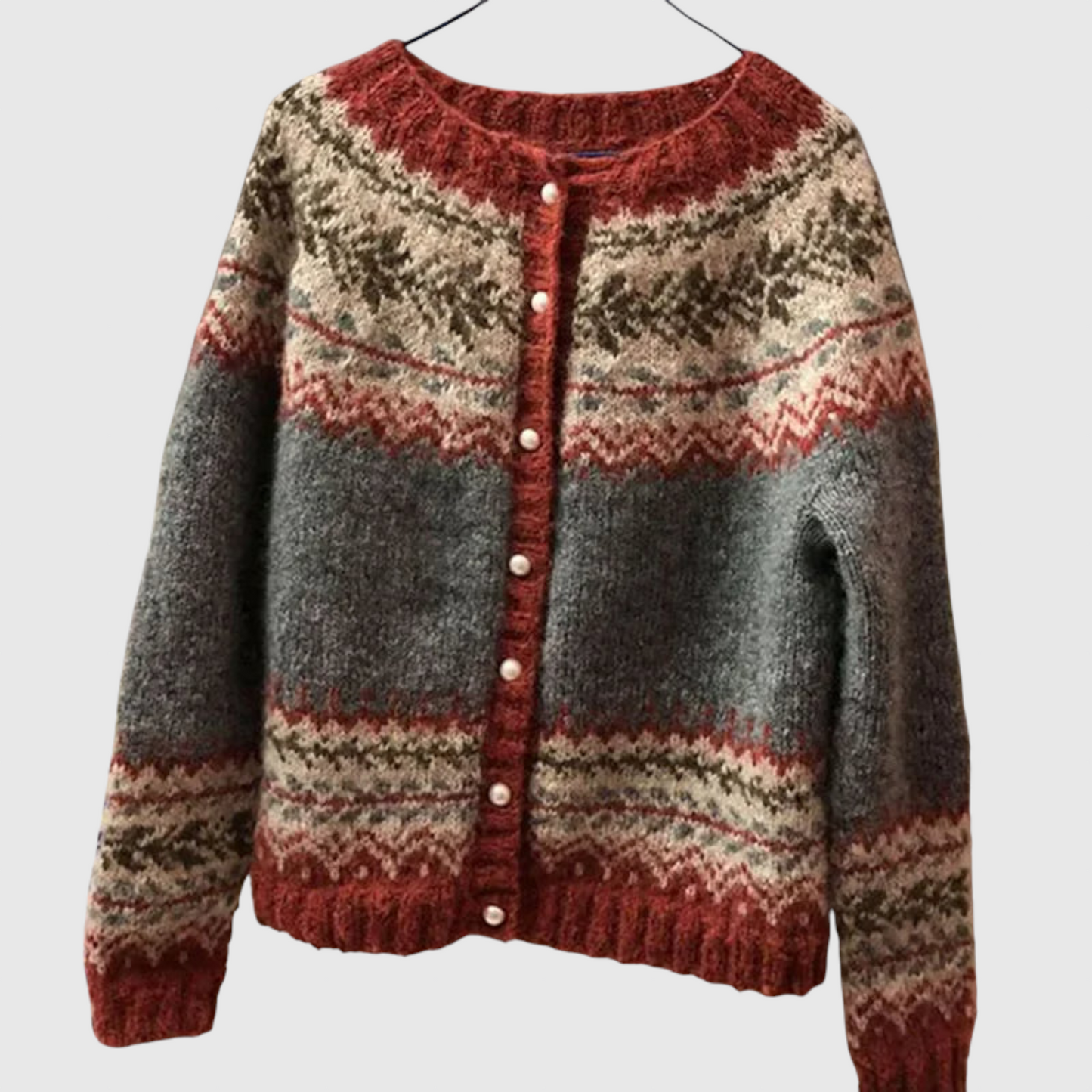 Atasha - Vintage islandsk uld cardigan