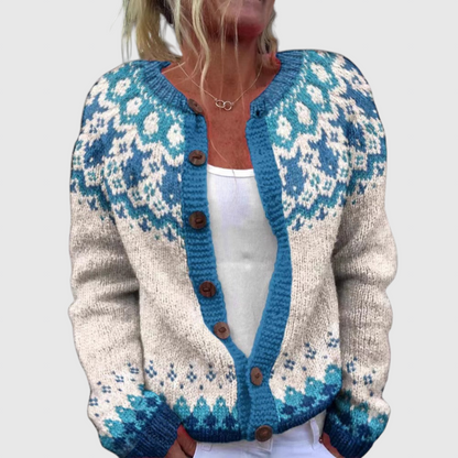 Eva - Vintage islandsk uld cardigan