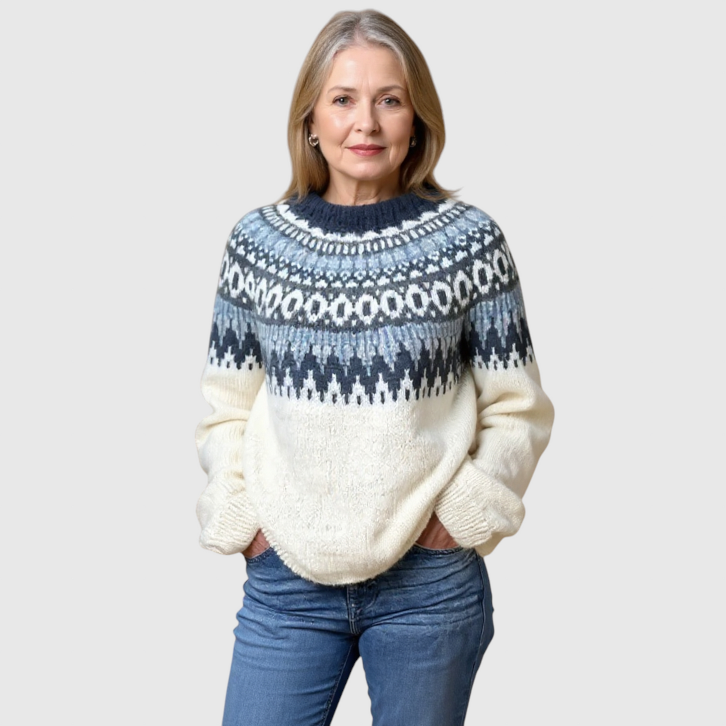 Maecey - Vintage islandske uldsweater