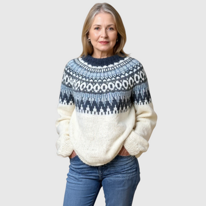 Maecey - Vintage islandske uldsweater