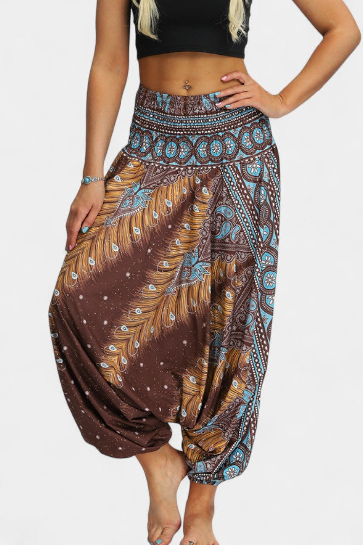 Greta Pantaloner Boho Let Vævning Eksklusiv Talje Komfort