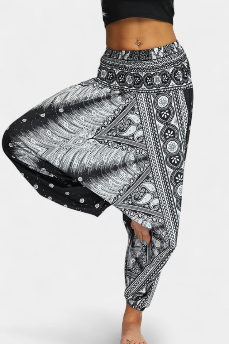 Greta Pantaloner Boho Let Vævning Eksklusiv Talje Komfort
