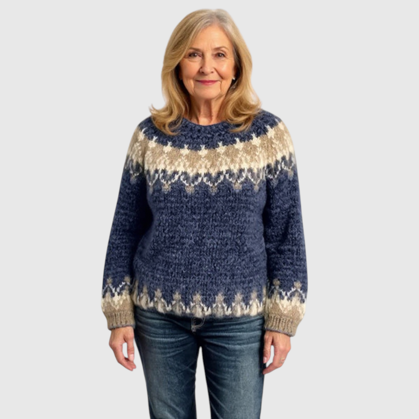 Samantha - Vintage islandsk uldtrøje