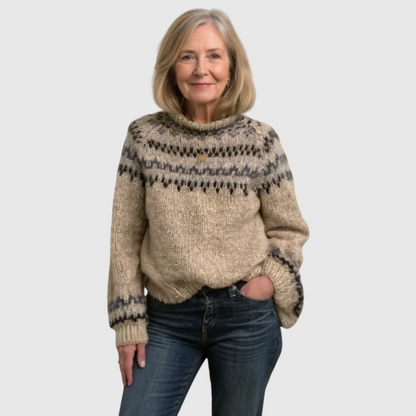 Ashley - Vintage islandsk uldtrøje