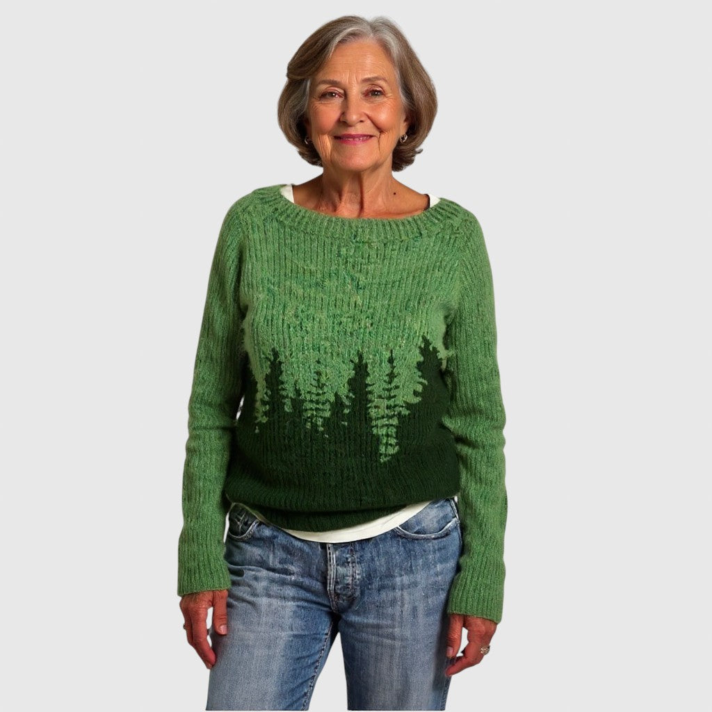 Paisley - Vintage islandsk uldtrøje