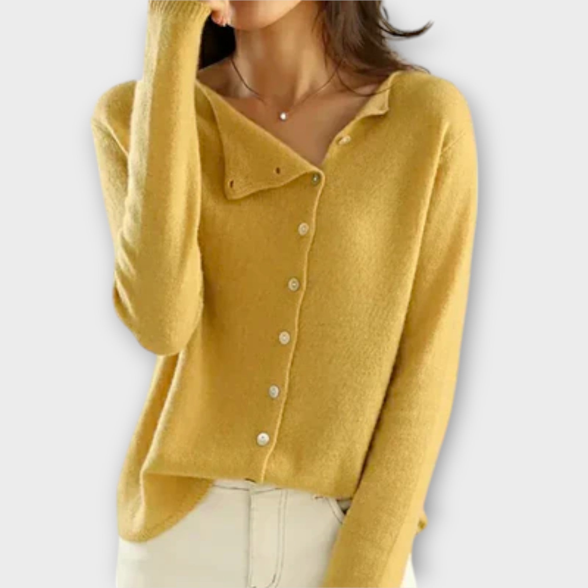 Eline Cardigan Strik Med Polyester Og Bomuld Eksklusiv