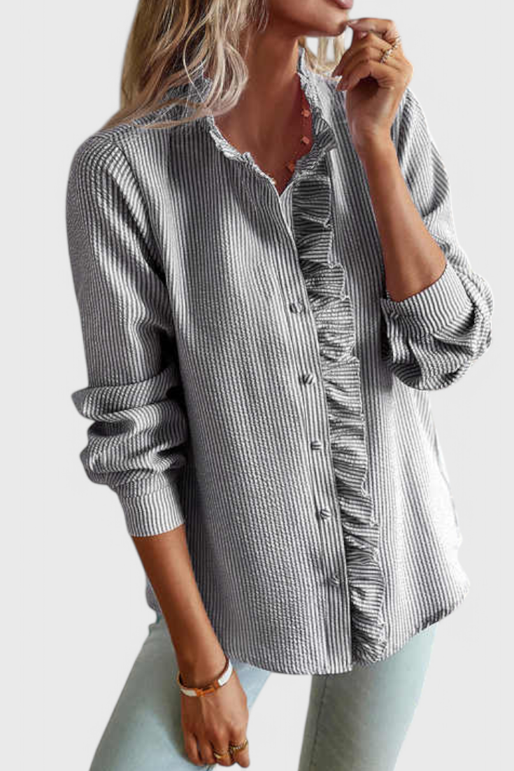 Lily Bluse Vanguard Stil Med Luksusstof Eksklusiv Kollektion
