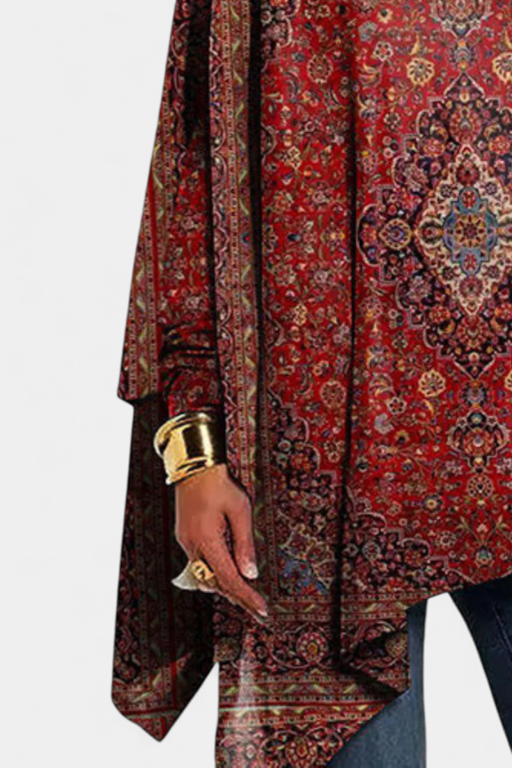 Andina Jersey Elegante Båd Hals Topp Eksklusiv Til Kvinder