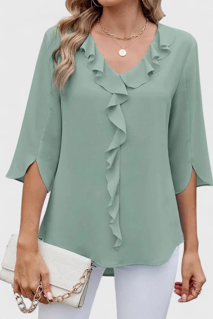 Annemiek Bluse Casual Let Stof Eksklusiv Kollektion Tidløs