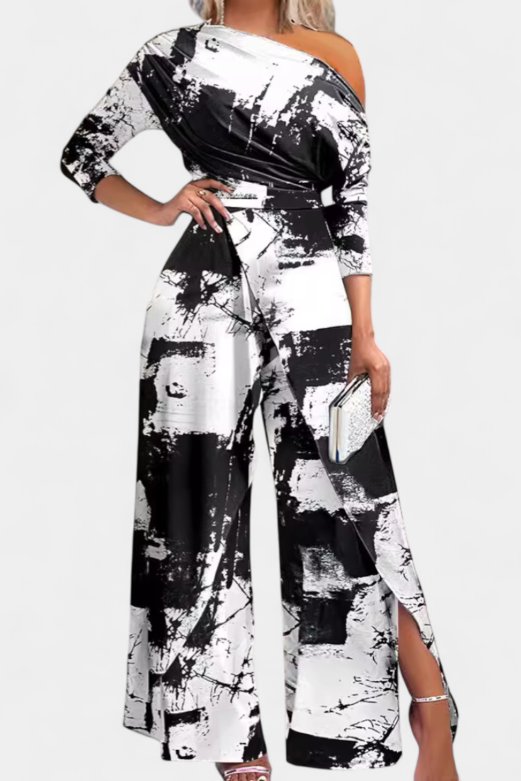 Brina Mono Largo Tie Dye Off Shoulder Boheme Eksklusiv