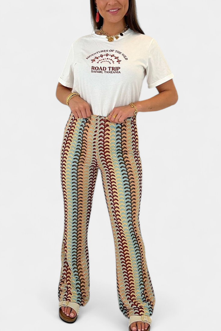Carlie Bred Bukser Retro Spandex Elastisk Eksklusiv