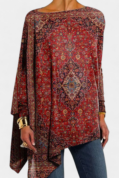 Andina Jersey Elegante Båd Hals Topp Eksklusiv Til Kvinder