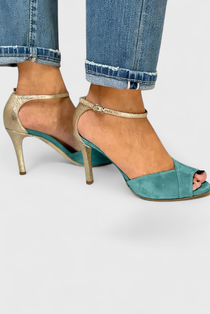 Melas Peep Toe Højhælede Sko Med Strop Signatur Collection