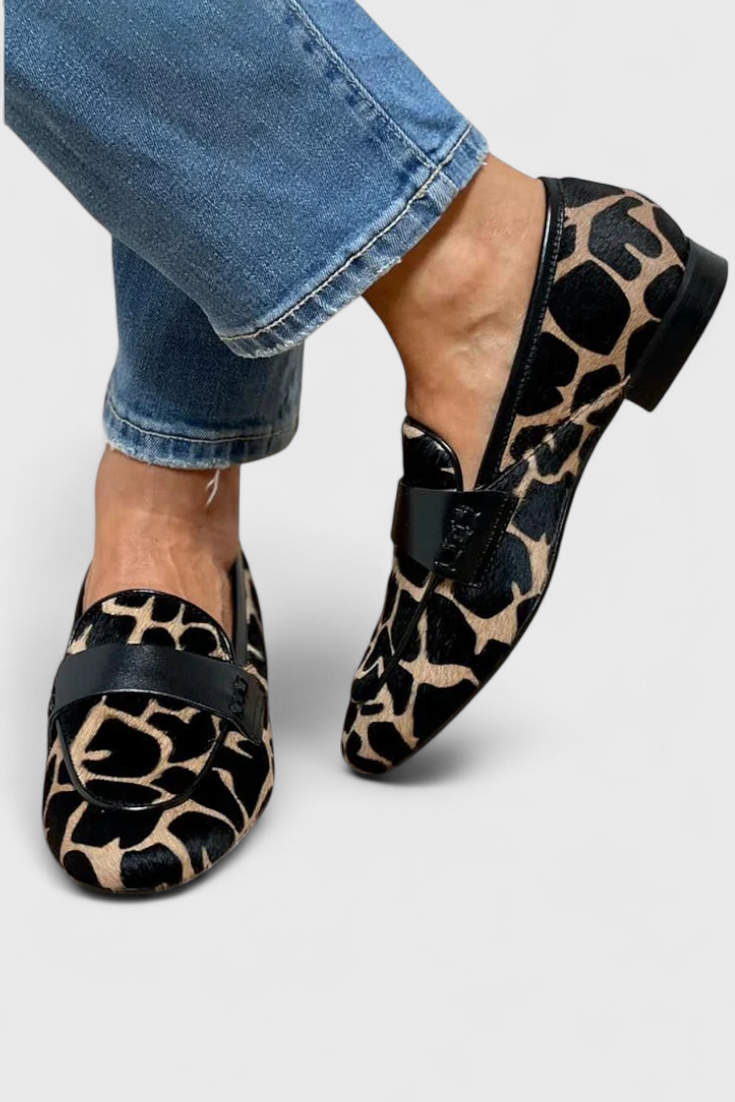 Annelore Læder Loafers Lav Hæl Eksklusivt Design Daglig