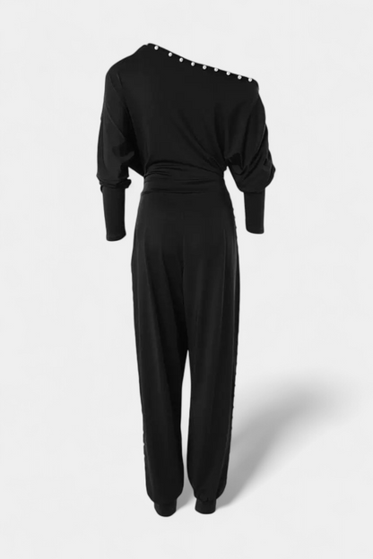 Brina Mono One-Shoulder Uden Ærmer Perledetaljer Eksklusiv