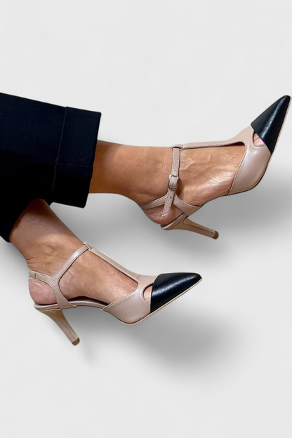 Letitia Stiletto Højhælede Sko ColorBlock T Strop Eksklusiv