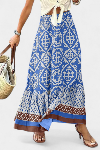 Ethel Maxi Nederdel Med Volanter Sommerkollektion Eksklusiv