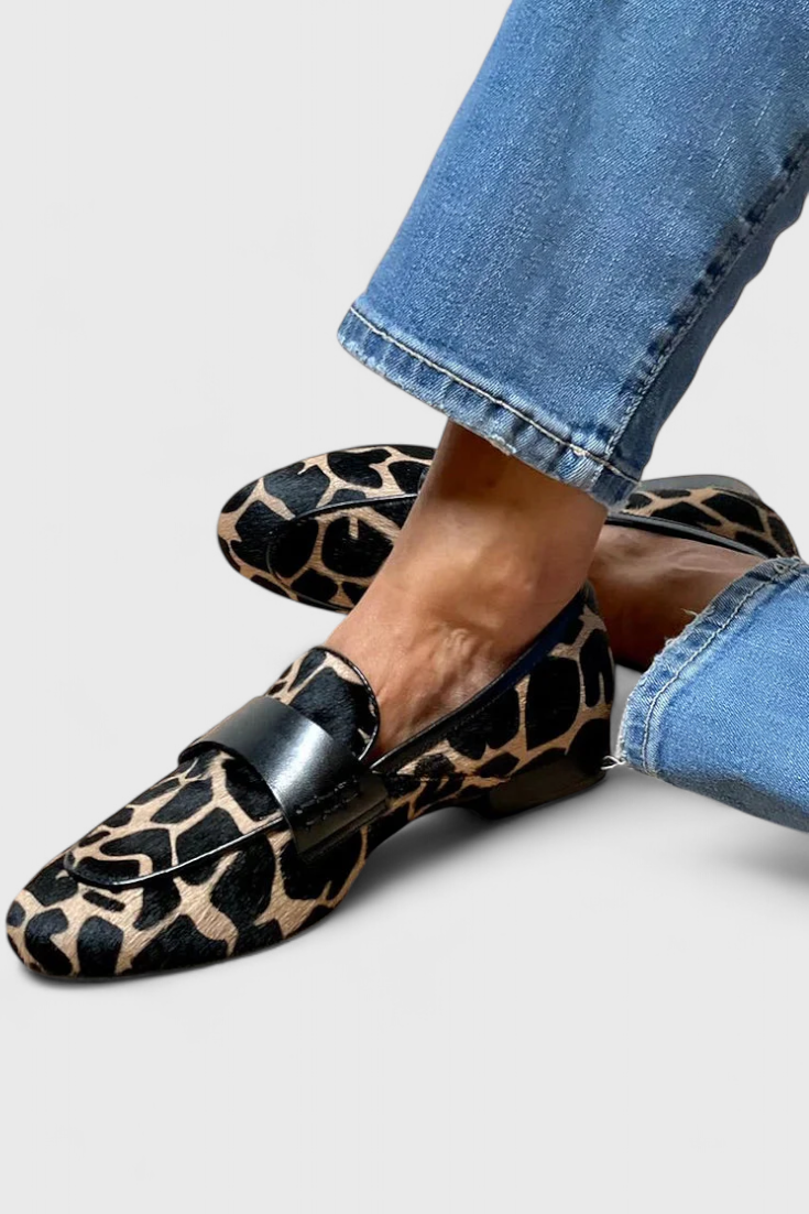 Annelore Læder Loafers Lav Hæl Eksklusivt Design Daglig