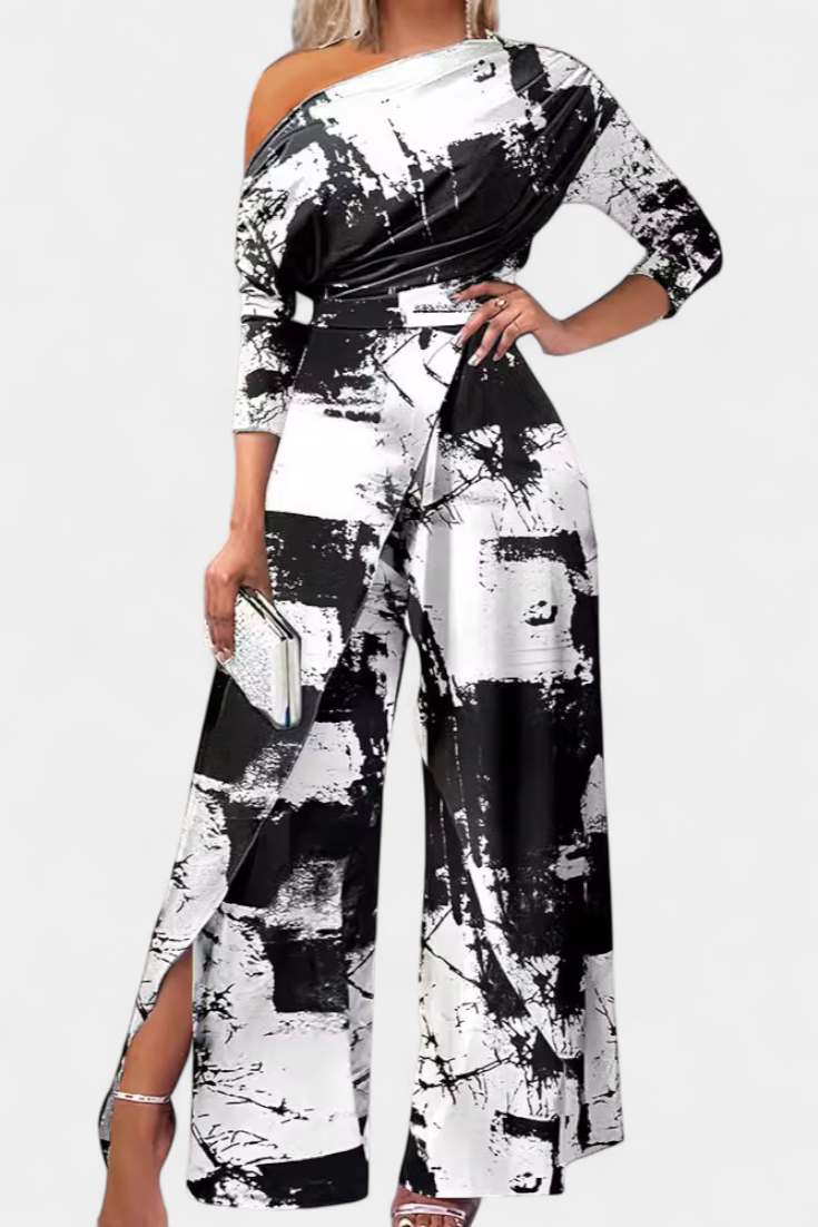 Brina Mono Largo Tie Dye Off Shoulder Boheme Eksklusiv