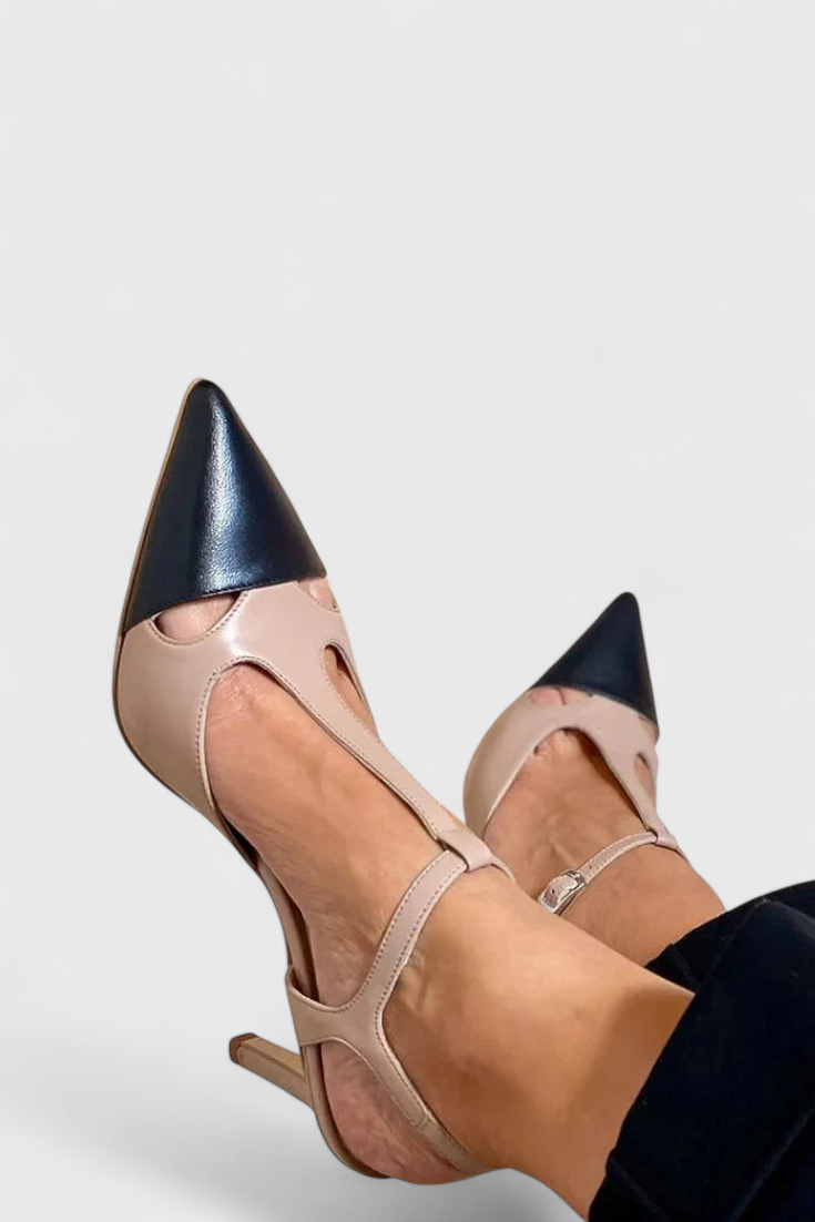 Letitia Stiletto Højhælede Sko ColorBlock T Strop Eksklusiv