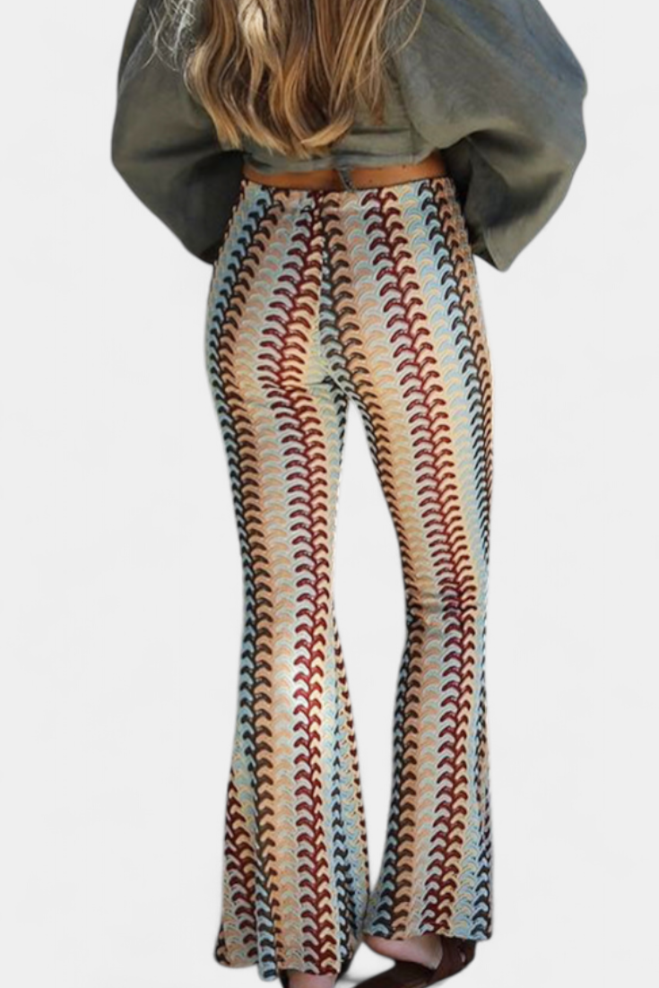 Carlie Bred Bukser Retro Spandex Elastisk Eksklusiv