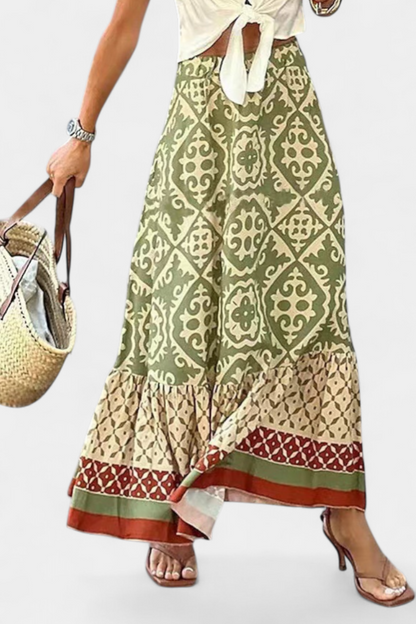 Ethel Maxi Nederdel Med Volanter Sommerkollektion Eksklusiv