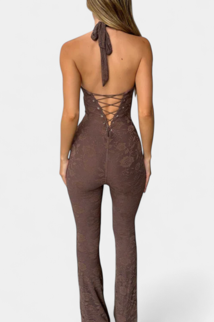 Kendra Mono Halter I Blonde Med Justerbar Ryg Eksklusiv