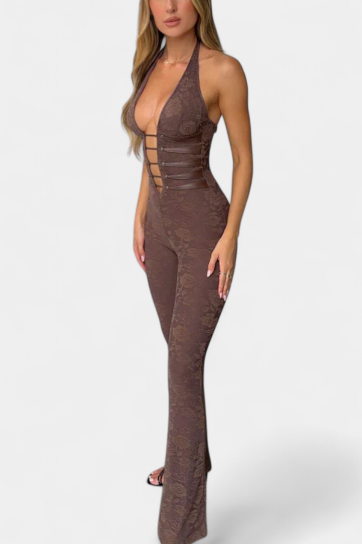 Kendra Mono Halter I Blonde Med Justerbar Ryg Eksklusiv