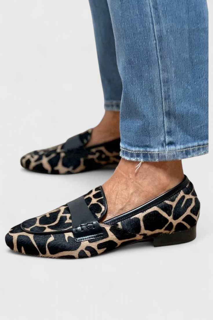 Annelore Læder Loafers Lav Hæl Eksklusivt Design Daglig