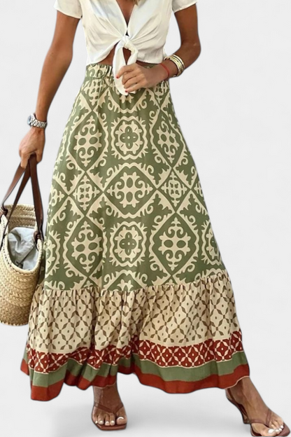 Ethel Maxi Nederdel Med Volanter Sommerkollektion Eksklusiv