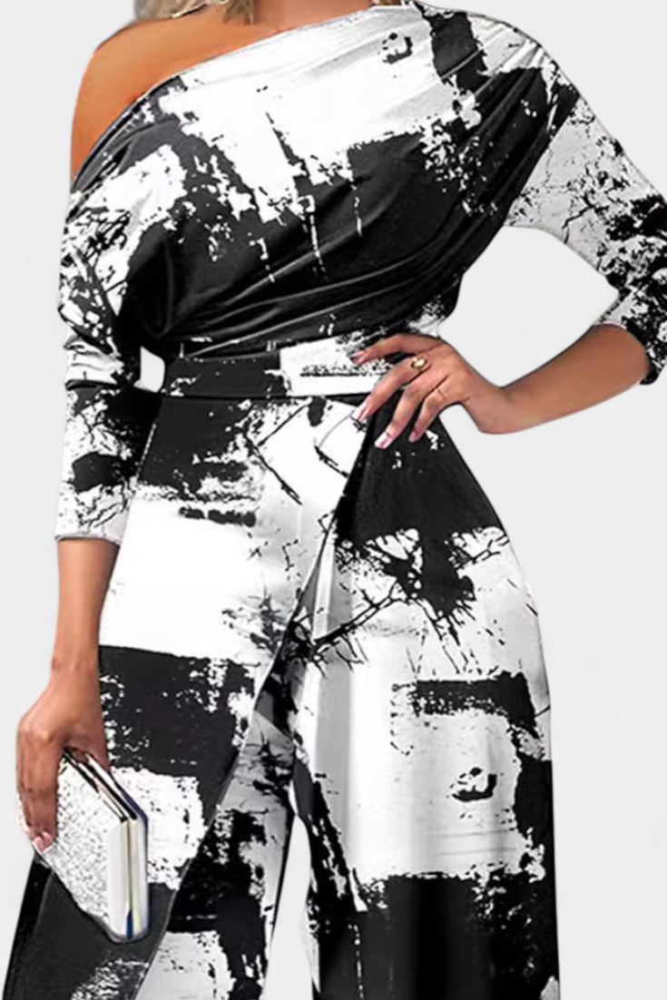 Brina Mono Largo Tie Dye Off Shoulder Boheme Eksklusiv