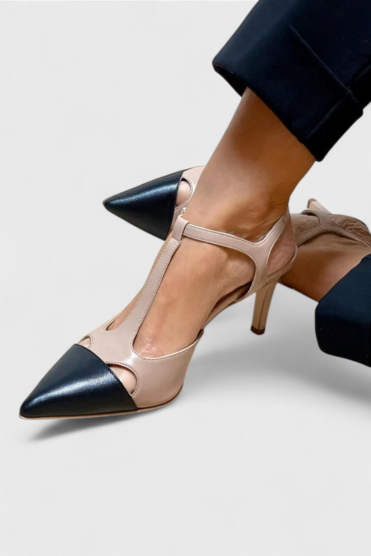 Letitia Stiletto Højhælede Sko ColorBlock T Strop Eksklusiv