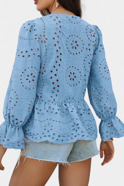 Kayden Boheme Top Med Blonder Let Flydende Snit Eksklusiv