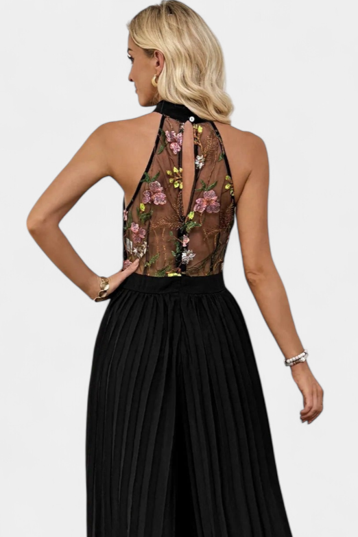 Maruja Palazzo Broderet Floral Blonde Eksklusiv Udgave